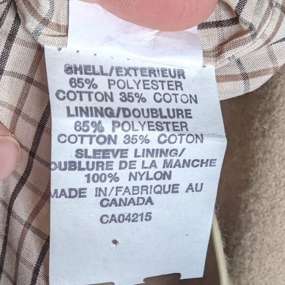 Vintage London Fog Trench Coat Beige Tan Water Repellent Jacket Removable Liner - Picture 7 of 16